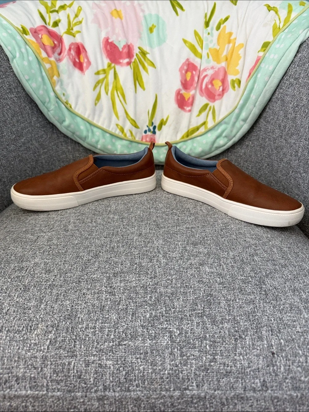 Casual Slip-On Boys Shoes in Brown
